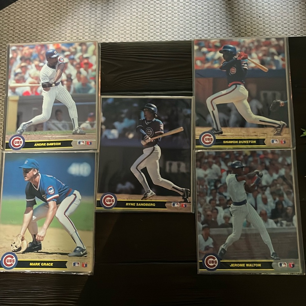 CMC Major League Baseball Action Photos Series No 2 Chicago Cubs 5 photos